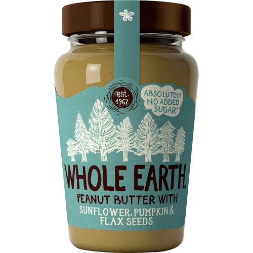 Whole Earth Peanut Butter with Sunflower Pumpkin & Flax Seeds (340g