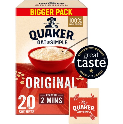 Quaker Oat So Simple Original 22 Porridge Sachets (22 x 27g)