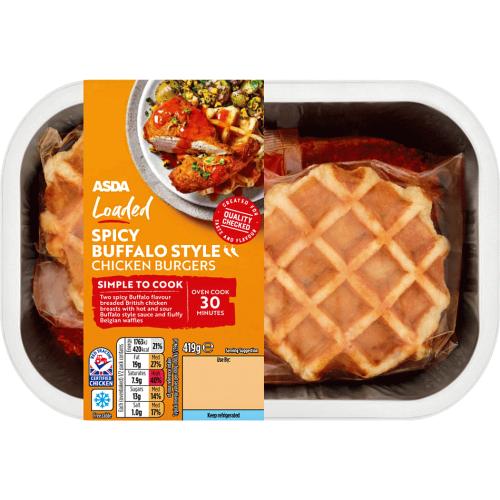 ASDA Loaded Spicy Buffalo Style Chicken Burgers (419g) Compare Prices