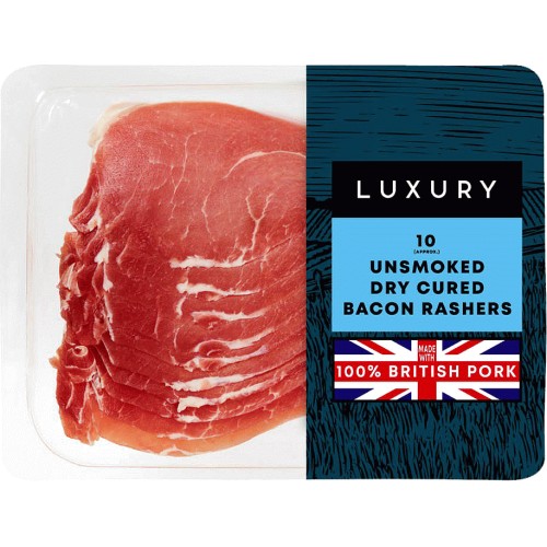 Iceland Luxury 10 (Approx.) Unsmoked Dry Cured Bacon Rashers (300g ...