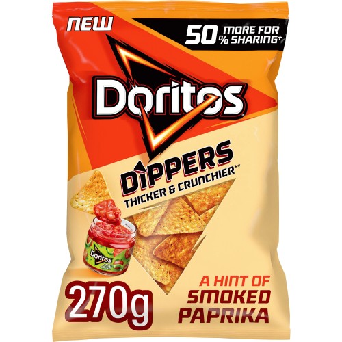 Doritos Dippers Hint of Paprika Sharing Tortilla Chips (270g) Compare