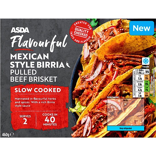 ASDA Flavourful Mexican Style Birria Pulled Beef Brisket (460g