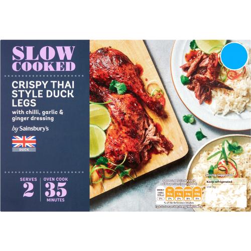 Sainsburys Slow Cooked Crispy Thai Style British Duck Legs (2 x 490g