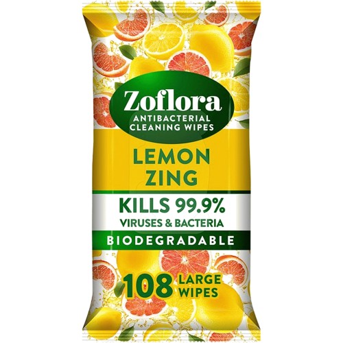 Zoflora Lemon Zing Wipes (108) Compare Prices & Where To Buy