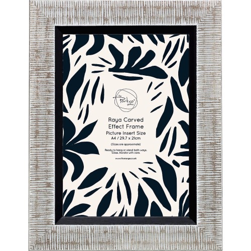 The Port. Co Gallery Raya Black Carved Effect Photo Frame A4 Compare