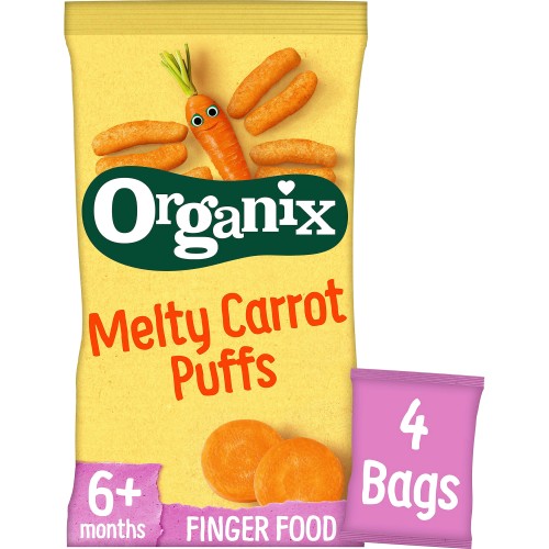 Melty Carrot Puffs Organic Baby Finger Food Snack Multipack