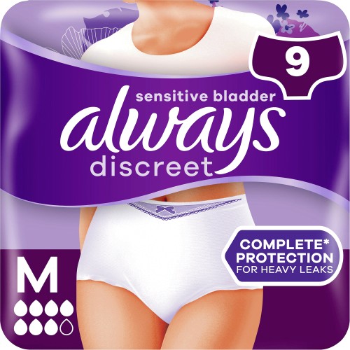 Always Discreet Underwear Incontinence Pants Normal Medium Women