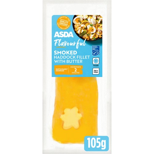 ASDA Norwegian Flavourful Smoked Haddock Fillet with Butter (105g