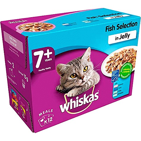 Senior Wet Cat Food Pouches Fish in Jelly