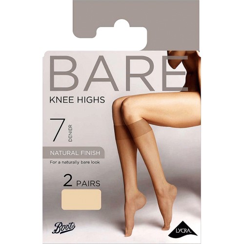 Boots Bare 7 Denier Knee High Natural - Compare Prices & Where To