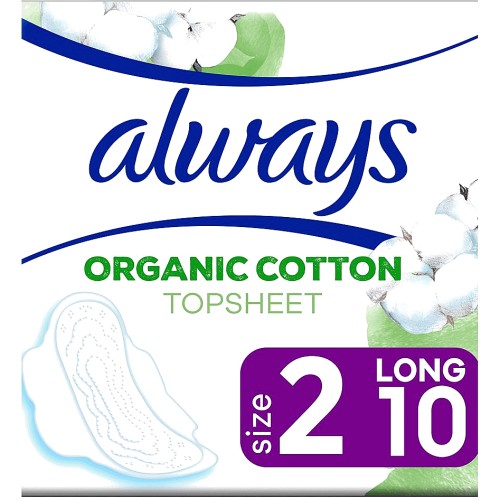 Always Organic Cotton Protection Ultra Long (Size 2) Sanitary Towels