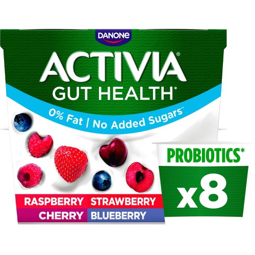 Activia Vanilla No Added Sugar Fat Free Gut Health Yoghurt 4x115g - Tesco  Groceries