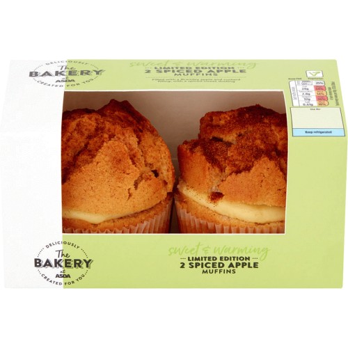 The BAKERY at ASDA Limited Edition 2 Spiced Apple Muffins (2) Compare