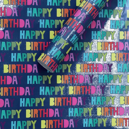 Home Bright Happy Birthday Roll Wrap (3m) Compare Prices
