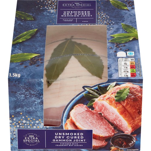 ASDA Extra Special Unsmoked Dry Cured Gammon Joint (1.5kg) Compare