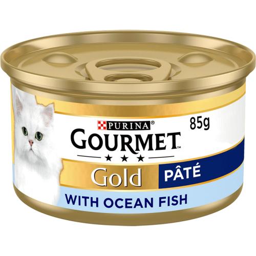 Gold Tinned Cat Food Pate With Ocean Fish