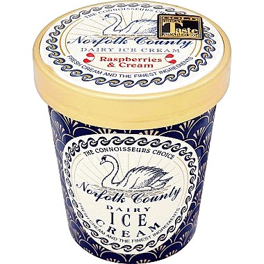 Raspberry & Cream Dairy Ice Cream