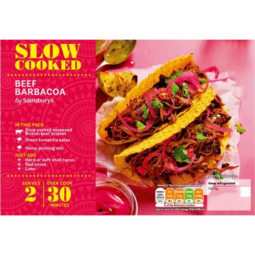 Sainsbury's Slow Cooked Sticky Boneless British Beef Ribs (400g