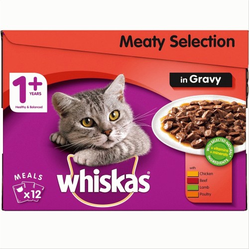 Adult Wet Cat Food Pouches Meat in Gravy