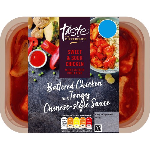 Sainsburys Sweet & Sour Chicken with Egg Fried Rice & Peas Taste the