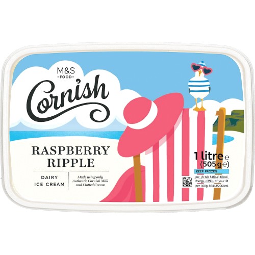 Kelly's Cornish Clotted Cream & British Raspberry Ripple Ice Cream