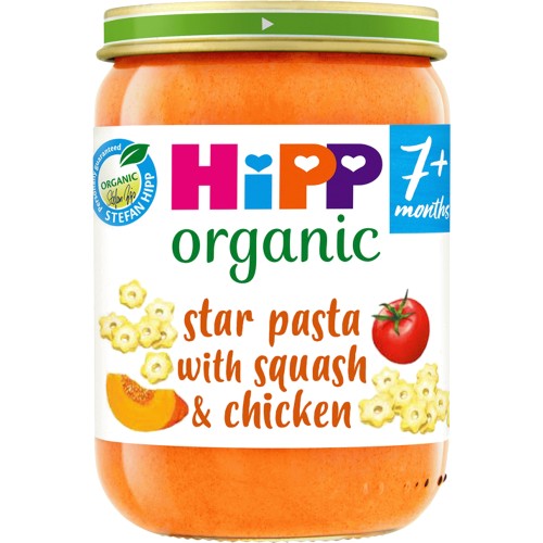 HiPP Organic Star Pasta With Butternut Squash & Chicken Jar 7 mths+
