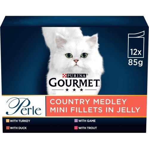 Perle Cat Food Pouches Country Medley