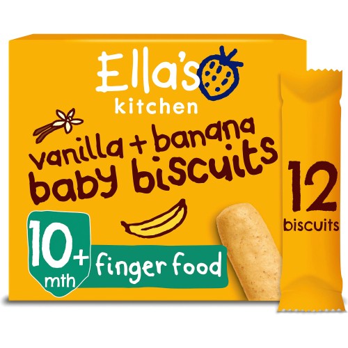 Vanilla & Banana Organic Baby Biscuits 10 mths+ Multipack