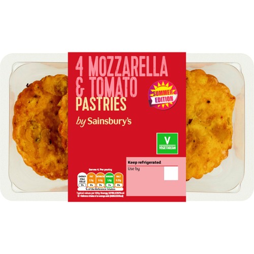 Sainsbury's Mozzarella & Tomato Pastries Summer Edition (4 x 100g