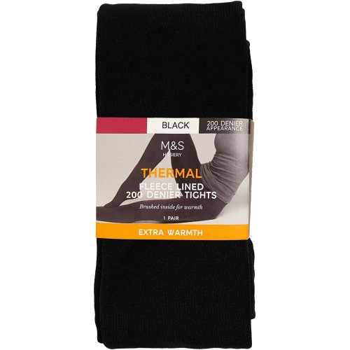 M&S Womens Collection 200 Denier Thermal Fleece Lined Tights Medium Black -  Compare Prices & Where To Buy 