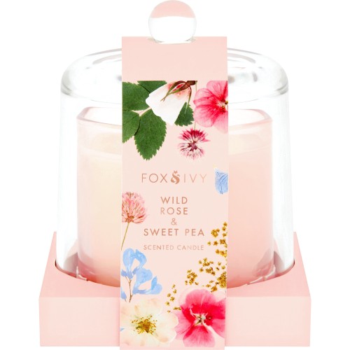 Fox & Ivy Floral Candle ClocheRose & Sweet Pea (250g) Compare Prices