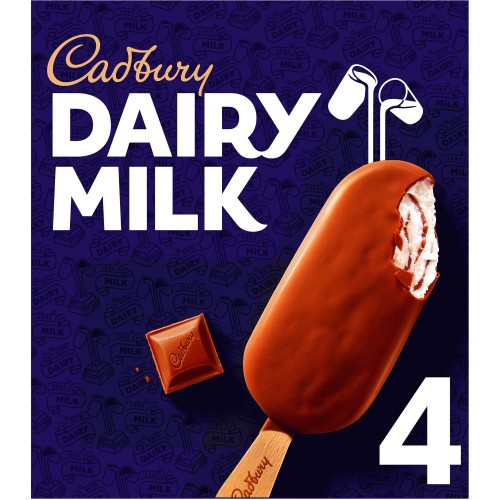 Cadbury Dairy Milk Ice Creams (4 x 100ml)