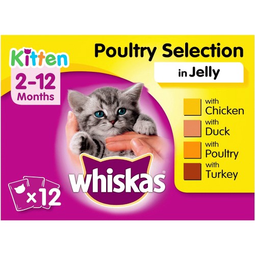 Kitten Wet Cat Food Pouches Poultry in Jelly