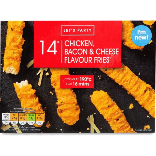 Let's Party Chicken Bacon & Cheese Flavour Fries (14 x 200g) Compare