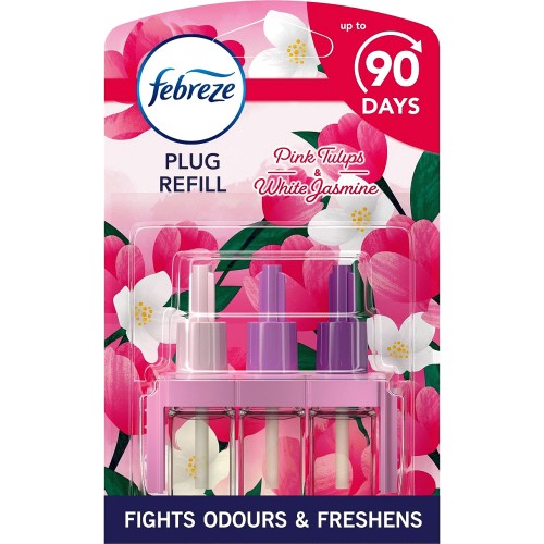 Febreze 3Volution Air Freshener Plug In Refill Pink Tulips & White