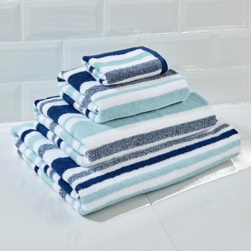 Morrisons Blue Stripe Bath Sheet Compare Prices Where To Buy