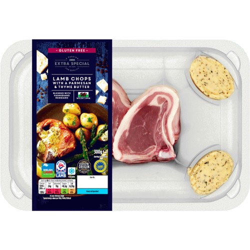 ASDA Extra Special Lamb Chops with a Parmesan & Thyme Butter (300g) Compare Prices & Where To