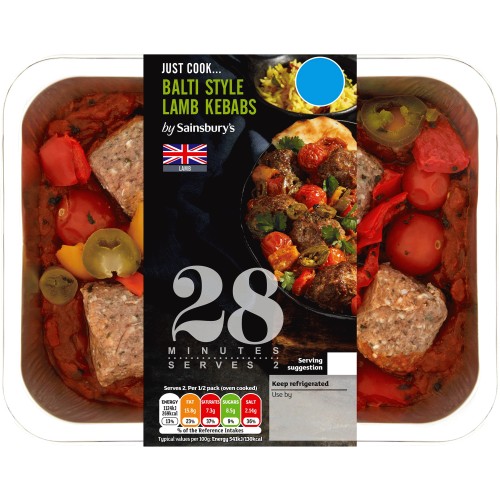 Sainsbury's Just Cook Balti Style British Lamb Mini Kebabs (432g