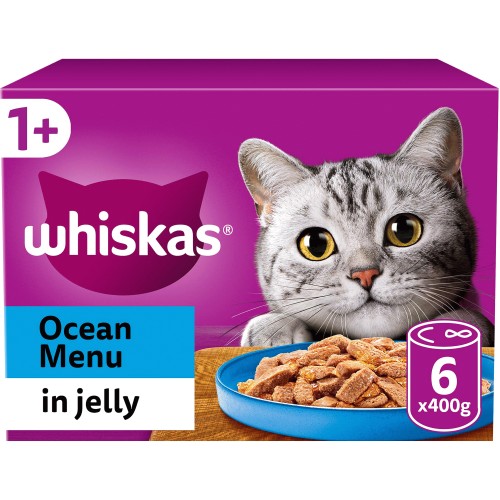 Adult Wet Cat Food Tins Fish in Jelly