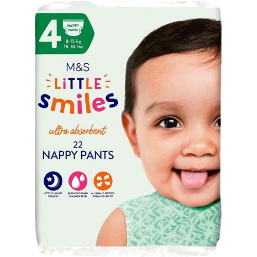M&S Little Smiles Nappy Pants Size 4 (815kg) (22) Compare Prices