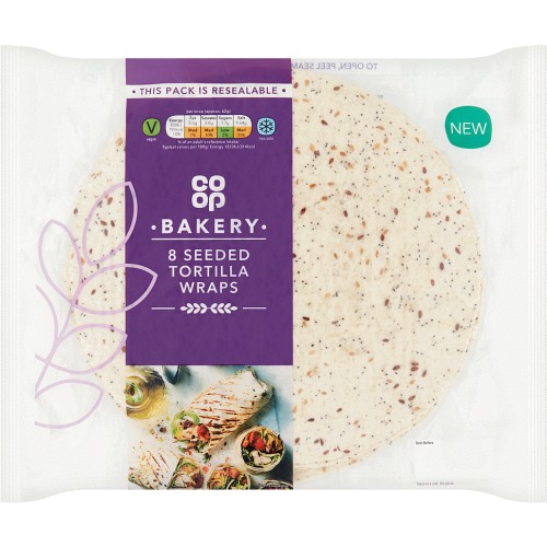 Coop Bakery 8 Seeded Tortilla Wraps Compare Prices & Where To Buy