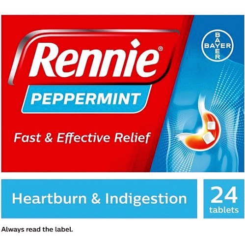 Peppermint Heartburn & Indigestion Relief 24 Tablets