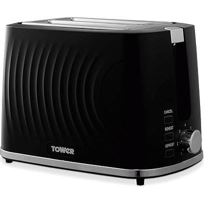 Tower Sonar Textured Black 2 Slice Toaster T20090BLK Electric Stylish Kitchen Compare Prices Where To Buy Trolley