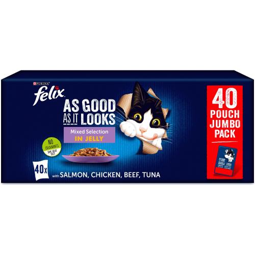 Felix As Good As It Looks Cat Food Gravy Lover Mixed (40 x 100g