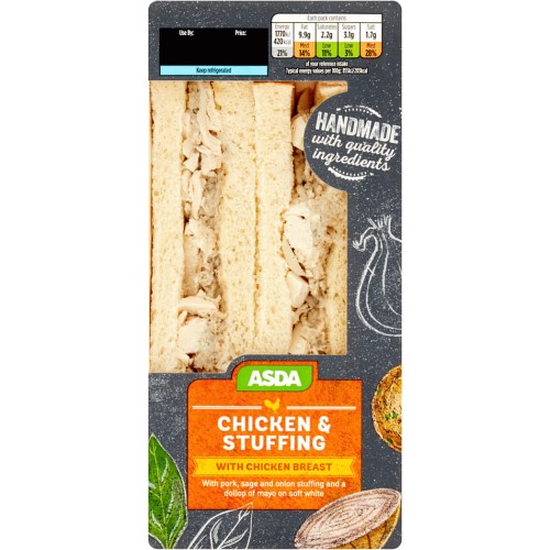 ASDA Chicken & Stuffing Sandwich Compare Prices & Where To Buy