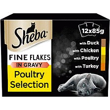 Fine Flakes Cat Food Pouches Poultry in Gravy