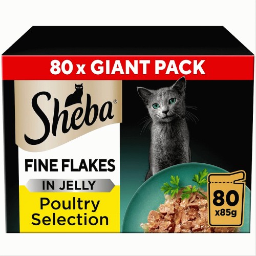 Whiskas Wet 7+ Senior Cat Food Poultry Feasts in Jelly 80x85g Pouches