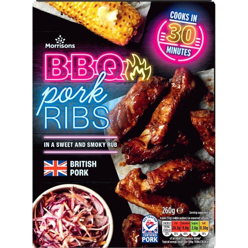 Morrisons Sweet & Smokey BBQ Pork Ribs (260g) Compare Prices & Where