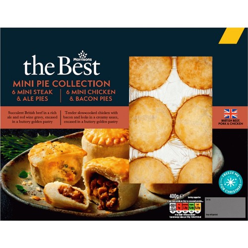 Morrisons The Best Mini Pies 6 Steak & Ale & 6 Chicken (360g) Compare