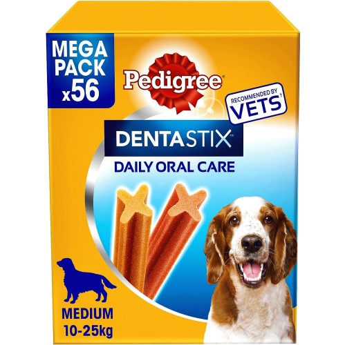 Pedigree Dentastix Daily Adult Medium Dog Treats 56 x Dental Sticks (56 x 1.44kg)